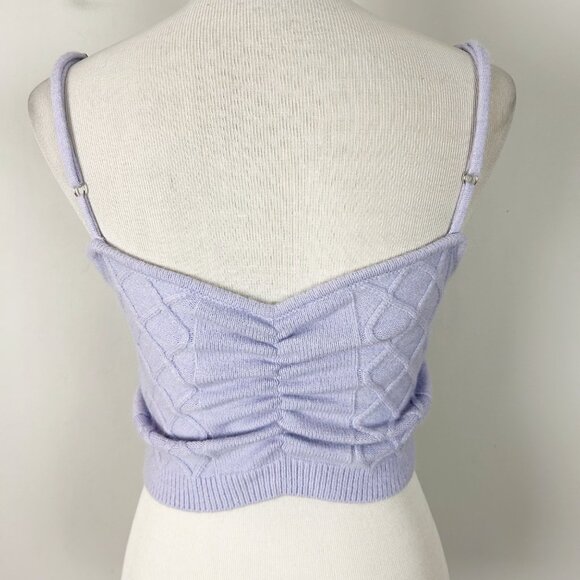 For Love & Lemons Sutton Cami Tank Top Purple Beaded Size Small Women's - Picture 4 of 5